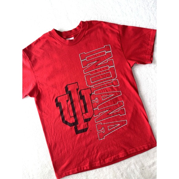 Hanes Other - Vtg 90s Indiana Hoosers Shirt XL Hanes Single Stitch Red NCAA Made In USA